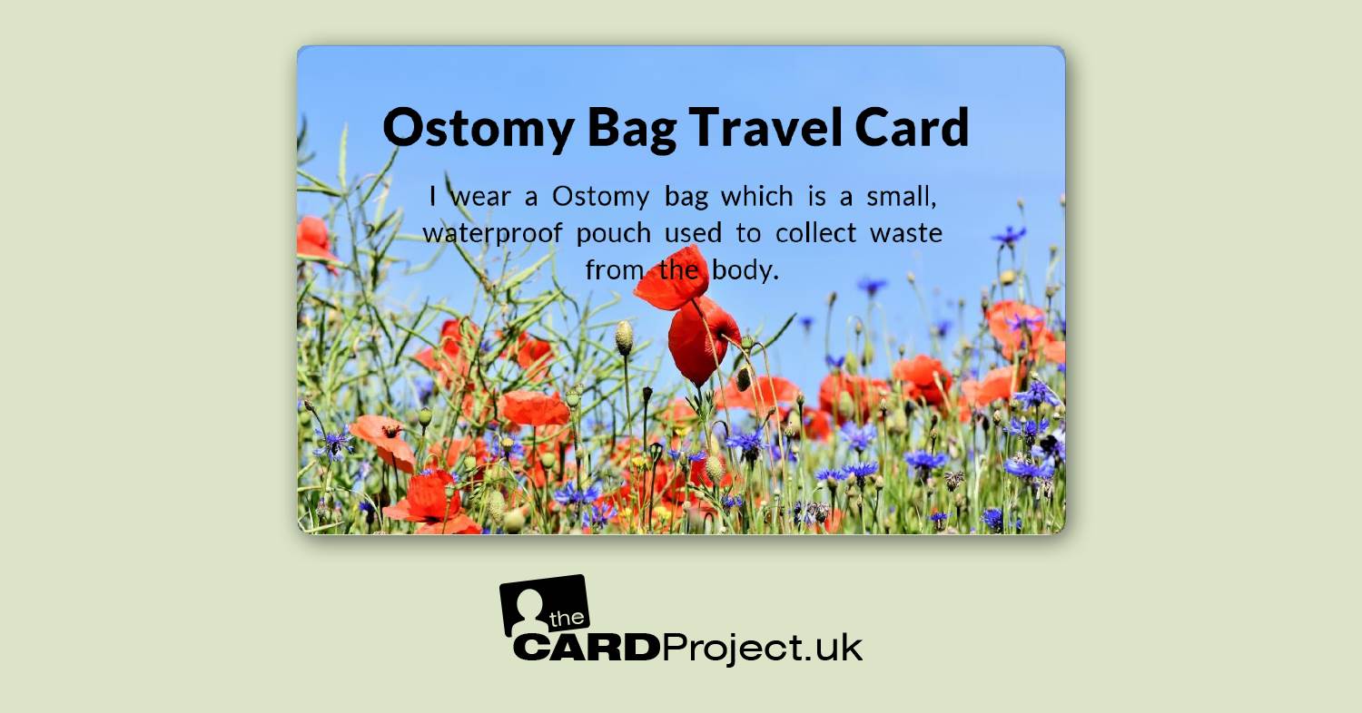 Ostomy Bag Travel Card